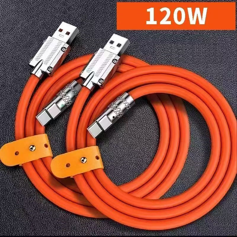 Kabel usb C - A pomaranczowy 120 W 2m