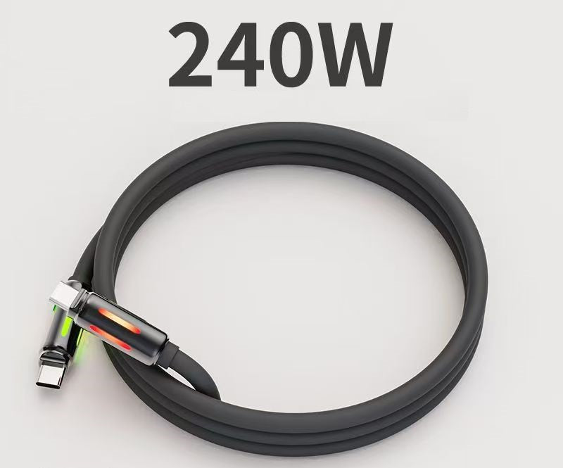 Kabel usb C- C 240 W czarny 2m