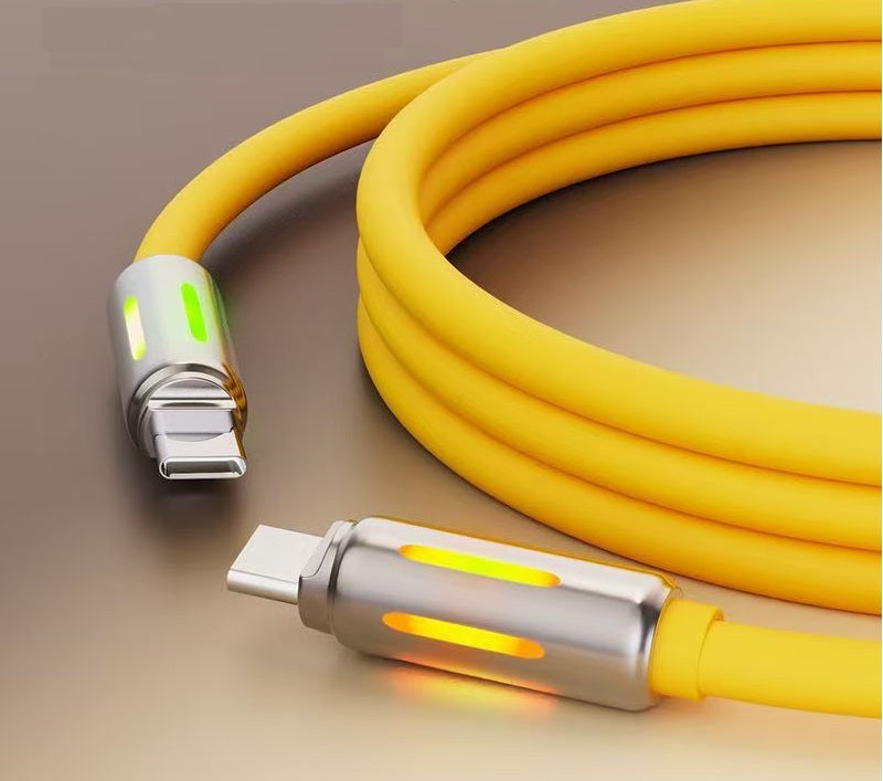 Kabel usb C- C 200 W żółty 2 m